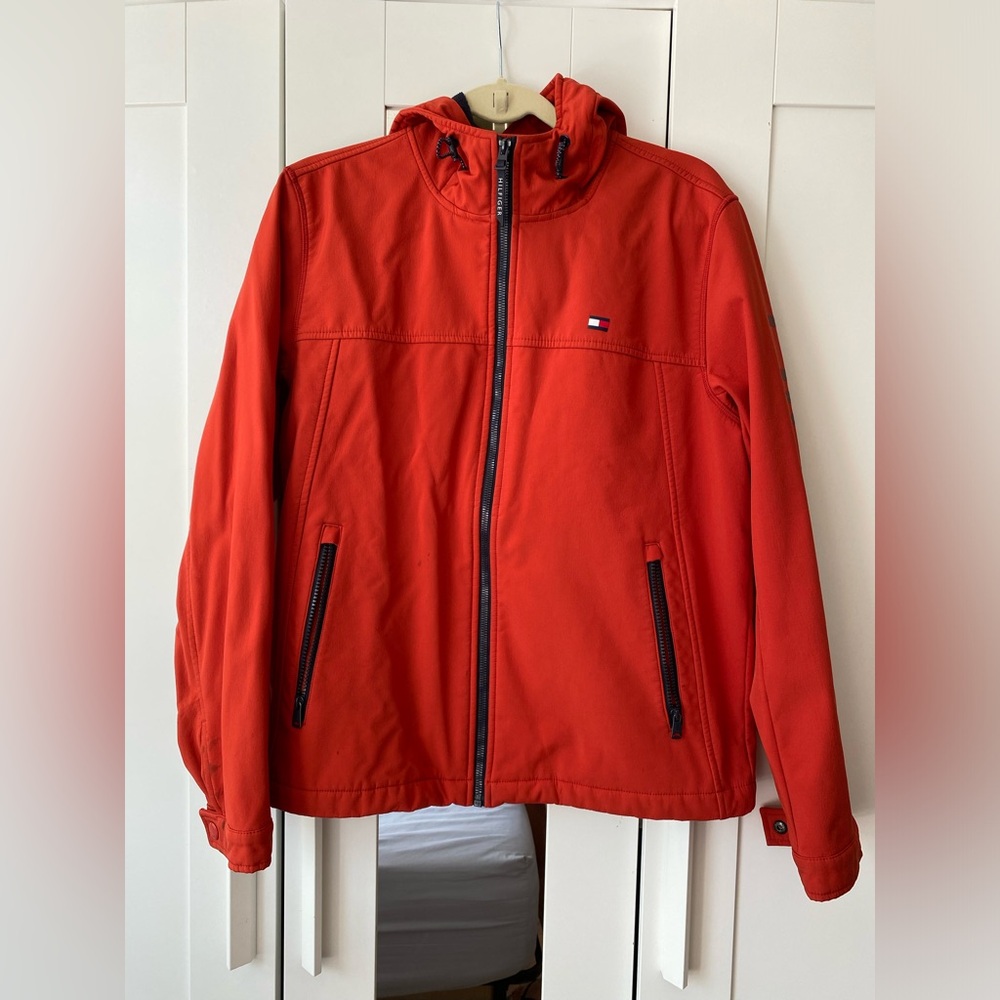Tommy Hilfiger Men's Soft Shell Performance Hoody Logo Jacket Size M - Picture 3 of 11